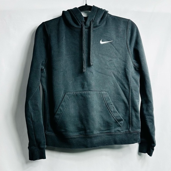 Nike Unisex Sz Small Black Kangaroo Pocket Long Sleeve Pullover Hoodie - Picture 2 of 5